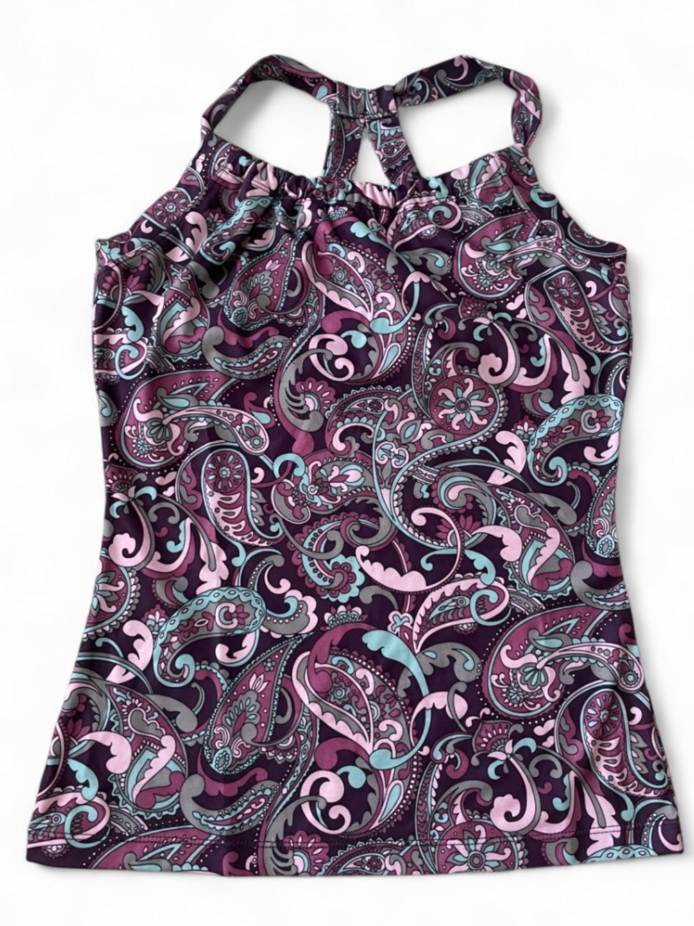 NWT Prana Performance Collection BlackBerry Paisley Quinn Top Women’s Size Large